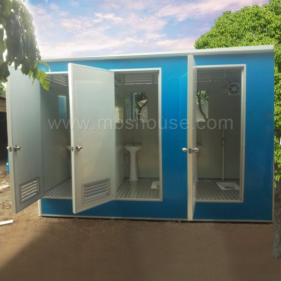 сборный двойной туалет положение открытый портативный мобильный туалет